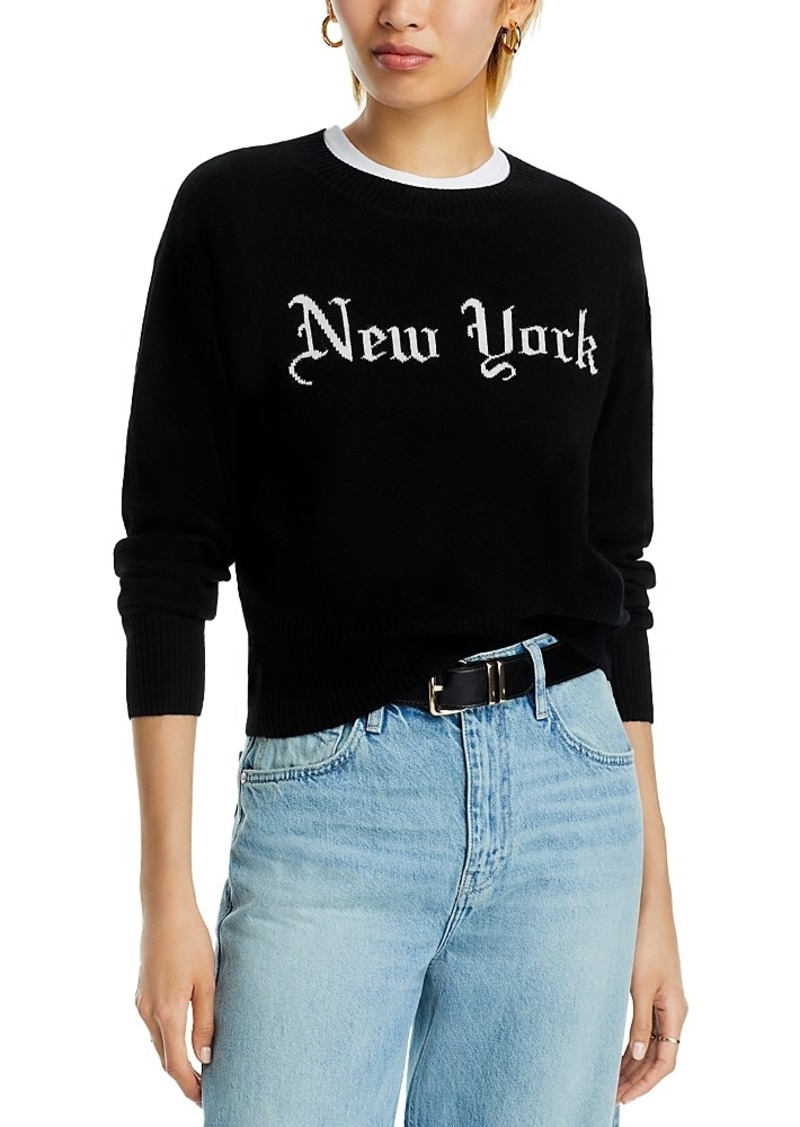 Aqua Cashmere New York Crewneck - Exclusive