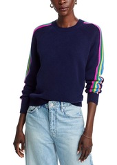 Aqua Cashmere Rainbow Athletic Stripe Sweater - Exclusive