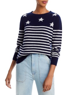 Aqua Cashmere Stars and Stripes Intarsia Crewneck Cashmere Sweater - 100% Exclusive