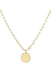 AQUA Circle Pendant Necklace, 18" - 100% Exclusive