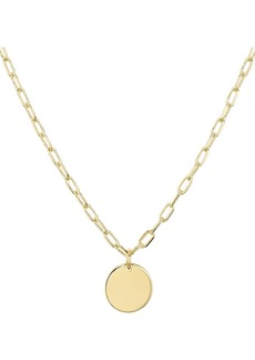 Aqua Circle Pendant Necklace, 18 - Exclusive