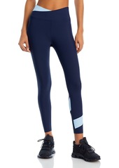 Aqua Color Blocked High Rise 7/8 Leggings - Exclusive