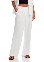 Aqua Cotton and Linen Wide Leg Pants - 100% Exclusive