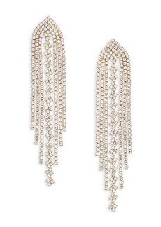 Aqua Crystal Tassel Earrings - Exclusive