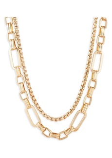 Aqua Double Chain Necklace, 14 - Exclusive