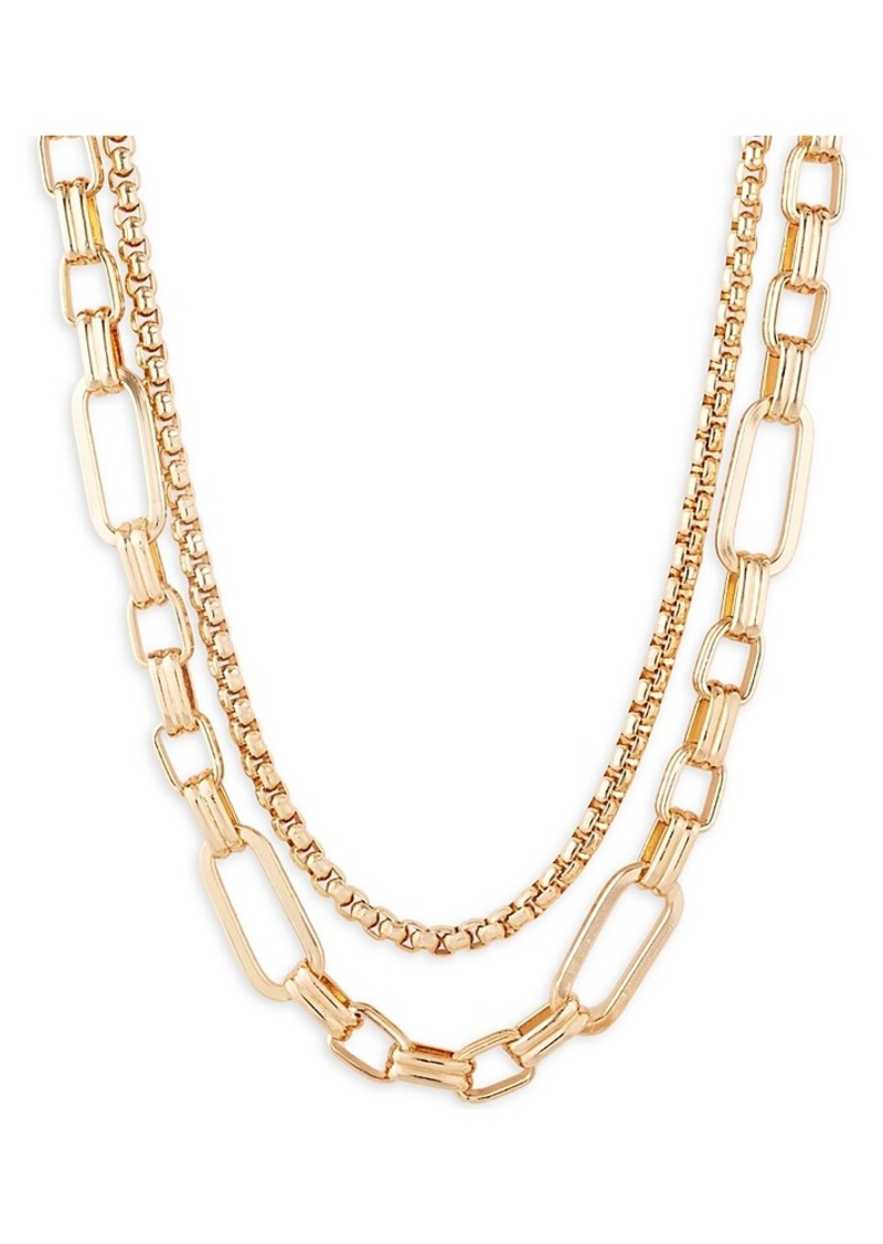 Aqua Double Chain Necklace, 14 - Exclusive