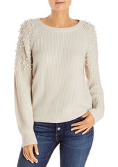 AQUA Embellished Sleeve Sweater - 100% Exclusive