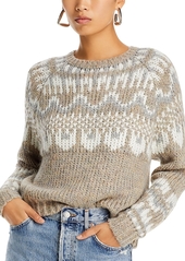 Aqua Fair Isle Crewneck Sweater - 100% Exclusive