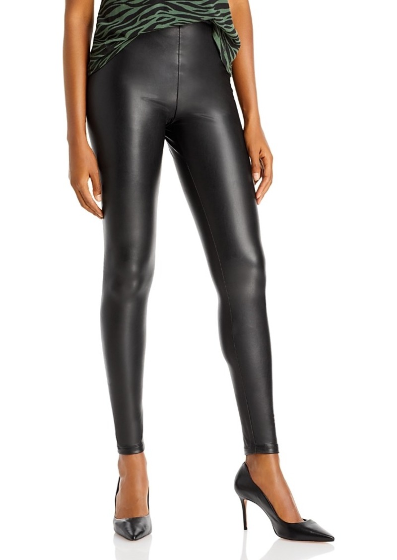 Aqua Faux Leather High Waist Leggings - 100% Exclusive