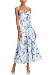 Aqua Floral Toile Maxi Dress - 100% Exclusive