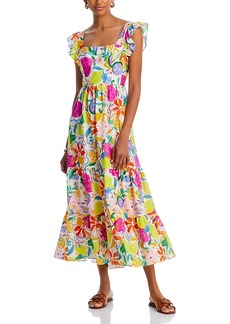 Aqua Fruit Floral Maxi Dress - 100% Exclusive