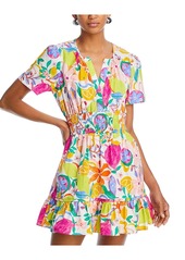 Aqua Fruit Print Shirt Dress - 100% Exclusive