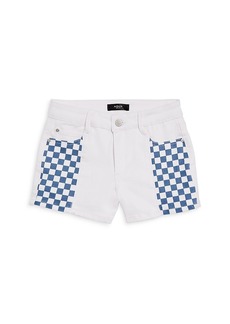 Aqua Girls' Checker Panel Denim Shorts - Big Kid - 100% Exclusive