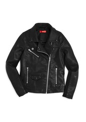 AQUA Girls' Faux-Leather Moto Jacket, Big Kid - 100% Exclusive