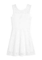 AQUA Girls' Sleeveless Fit-and-Flare Dress, Big Kid - 100% Exclusive