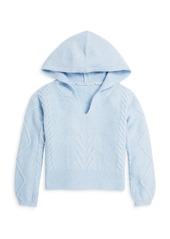 AQUA Girls' Stitch Pullover Hoodie, Big Kid - 100% Exclusive