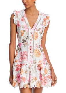 Aqua Lace Floral Dress - 100% Exclusive