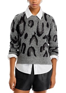 Aqua Leopard Crewneck Sweater - Exclusive