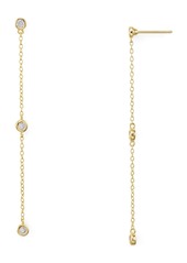 AQUA Linear Chain Drop Earrings in 18K Gold-Plated Sterling Silver or Platinum-Plated Sterling Silver - 100% Exclusive