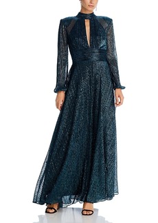 Aqua Long-Sleeve Crinkle Dress - 100% Exclusive