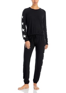 Aqua Long Sleeve Star Print Pajama Set - 100% Exclusive