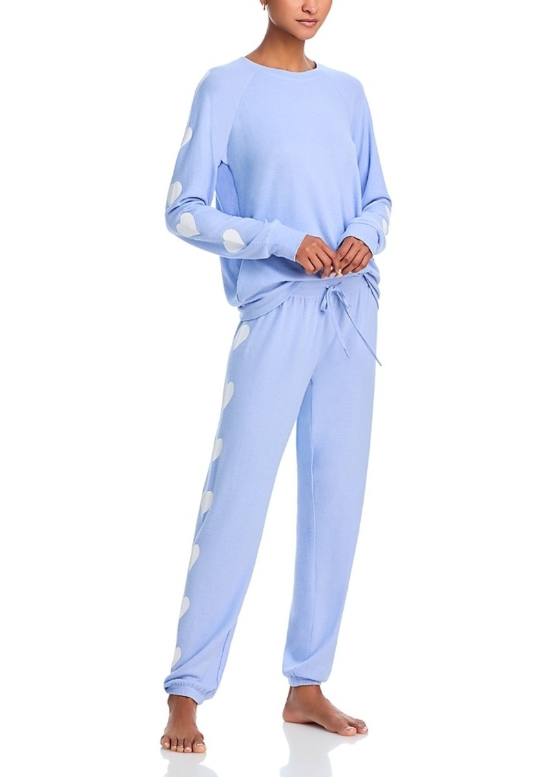 Aqua Long Sleeve Star Print Pajama Set - Exclusive