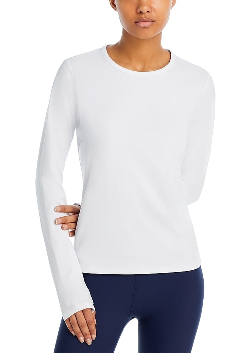 Aqua Long Sleeve Yoga Top with Thumbholes - Exclusive