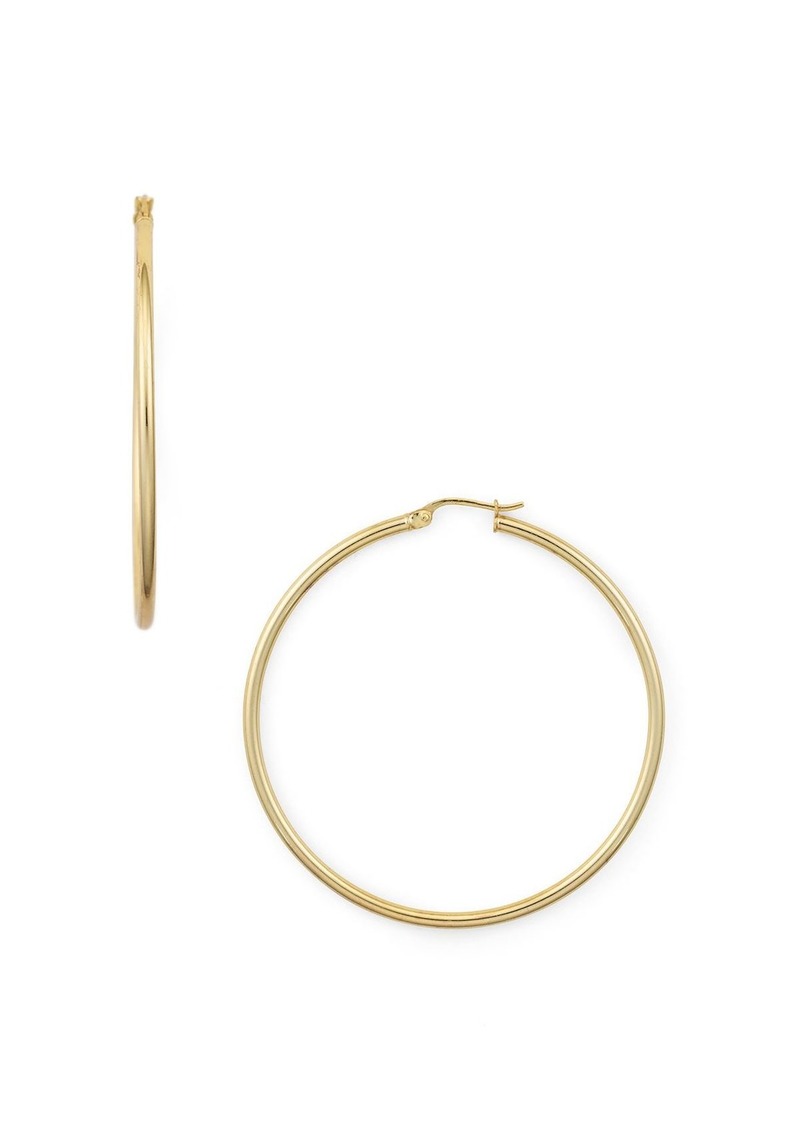 AQUA Medium Hoop Earrings in 18K Gold-Plated Sterling Silver or Sterling Silver - 100% Exclusive