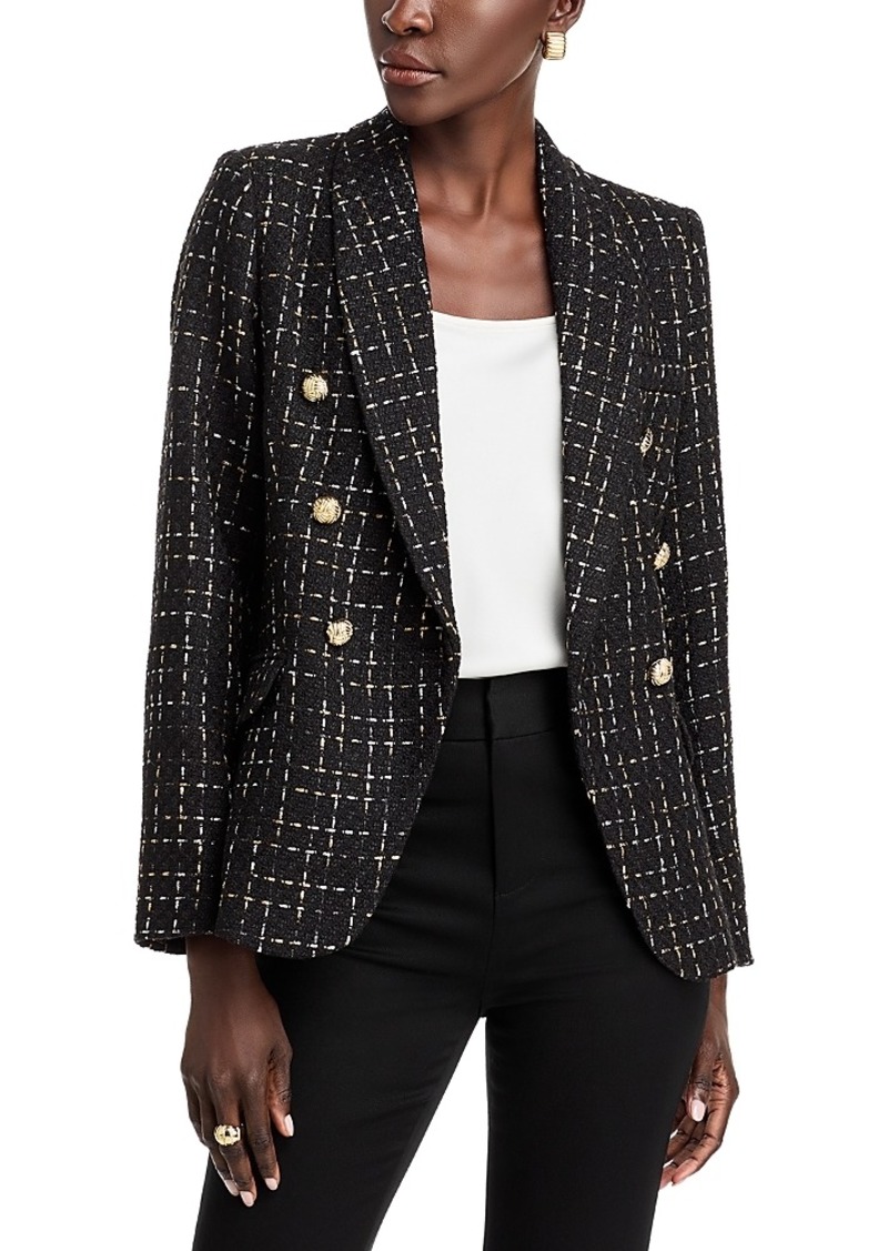 Aqua Metallic Tweed Blazer - Exclusive