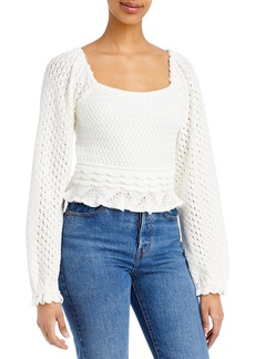 AQUA Pointelle Knit Sweater - 100% Exclusive