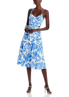 Aqua Printed Sleeveless Midi Dress - 100% Exclusive