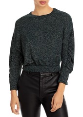 AQUA Ruched Sleeve Metallic Sweater - 100% Exclusive