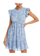 Aqua Ruffle Trim Mini Dress - 100% Exclusive