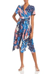 AQUA Scarf Print Fit-and-Flare Dress - 100% Exclusive 