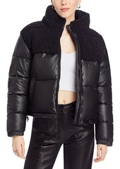 Aqua Sherpa Trimmed Puffer Jacket - 100% Exclusive