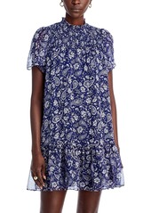 Aqua Short Sleeve Paisley Dress - 100% Exclusive