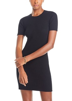 Aqua Short Sleeve Ribbed Knit Dress - 100% Exclusive