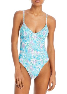 Aqua Smocked Underwire One Piece Swimsuit - Exclusive