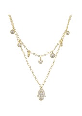 AQUA Sterling Silver Hamsa Layered Necklace, 16-17" - 100% Exclusive