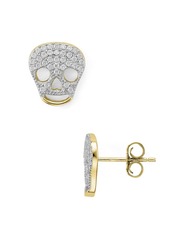 AQUA Sterling Silver Skull Stud Earrings - 100% Exclusive