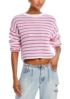 Aqua Striped Crewneck Sweater - 100% Exclusive