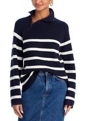 Aqua Striped Funnel Neck Sweater - 100% Exclusive
