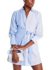 Aqua Striped Poplin Shirtdress - 100% Exclusive