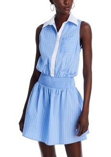 Aqua Striped Shirting Mini Dress - 100% Exclusive