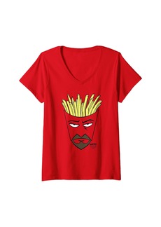 Aqua Teen Hunger Force Frylock Big Face V-Neck T-Shirt