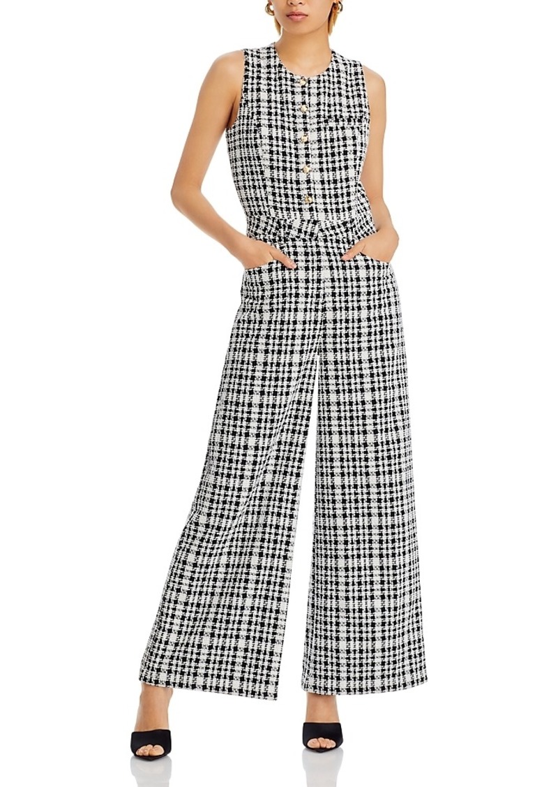 Aqua Tweed Jumpsuit - Exclusive