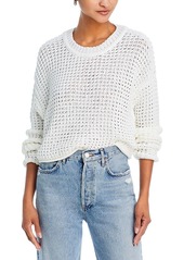 Aqua Waffle Knit Long Sleeve Sweater - 100% Exclusive