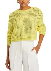 Aqua Waffle Knit Long Sleeve Sweater - 100% Exclusive