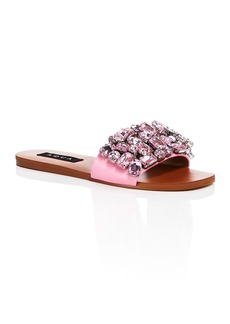 AQUA Women's Paris Embellished Slide Sandals - 100% Exclusive 
