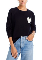 Aqua x Kerri Rosenthal Heart Patch Sweater - 100% Exclusive